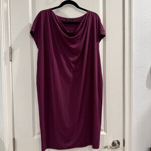 Eileen Fisher Draped U-Neck Fushia Dress